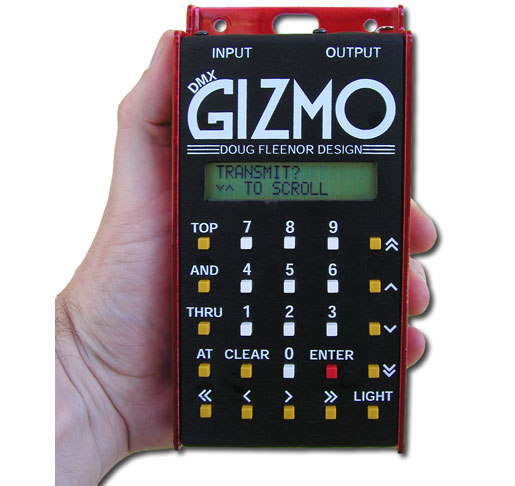GIZMO DMX512 test tool in hand